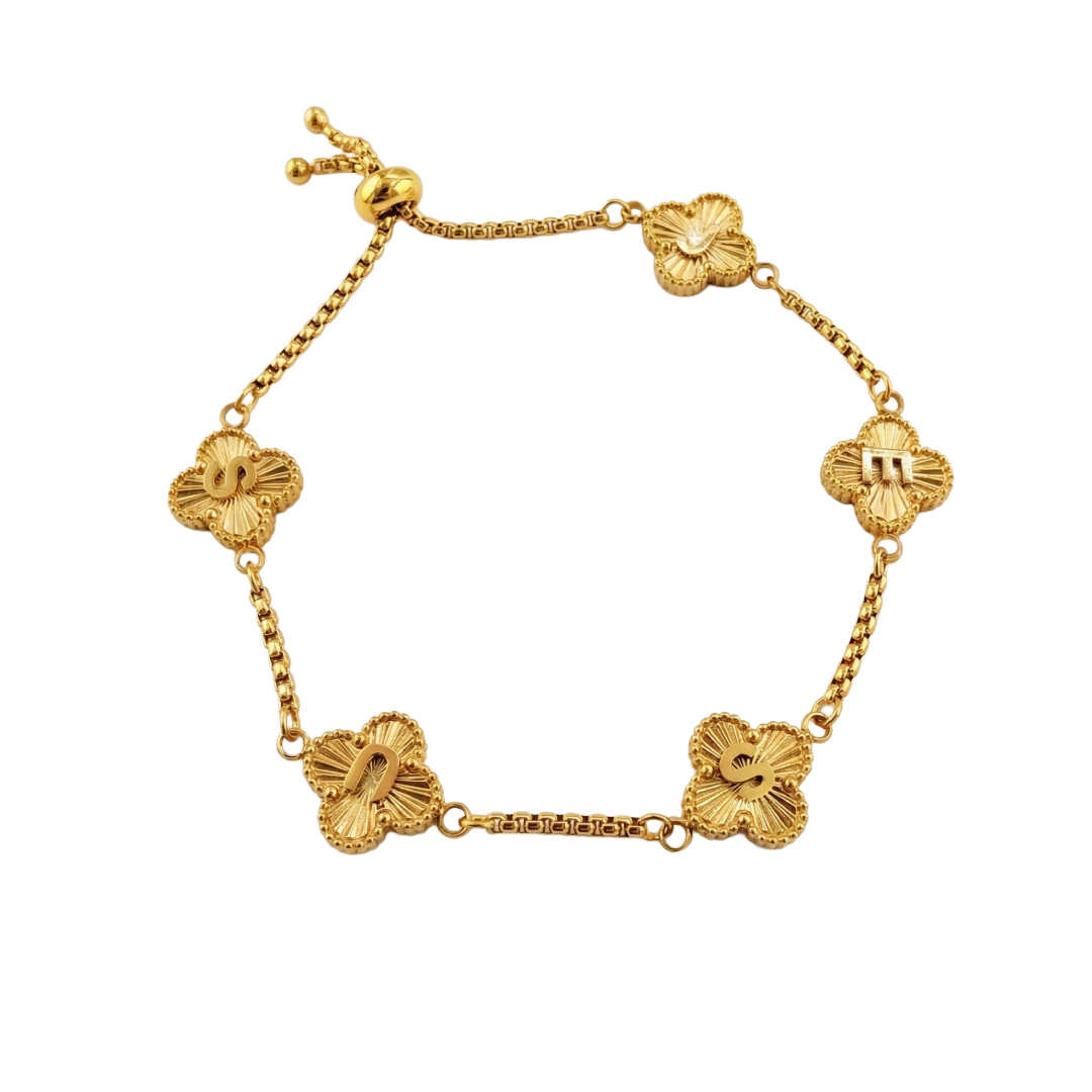 JESUS Clover Bracelet Gold