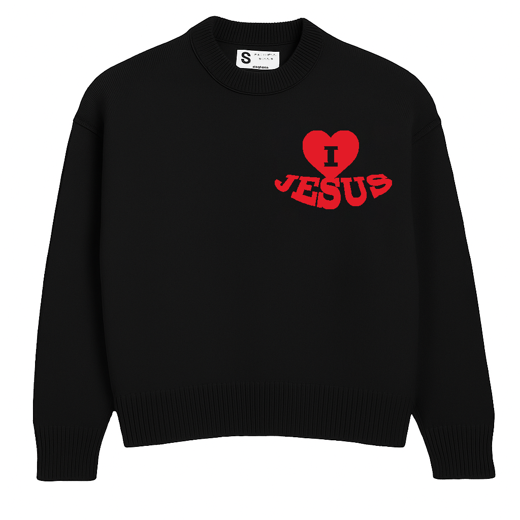 Strickpullover „Ich liebe Jesus“