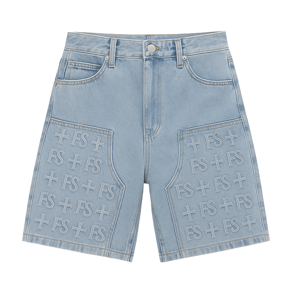 CLASSIC MONOGRAM JAQUARD SHORT DENIM ワンピース Men'S Classic Random Jacquard Monogram Denim Shorts New York
